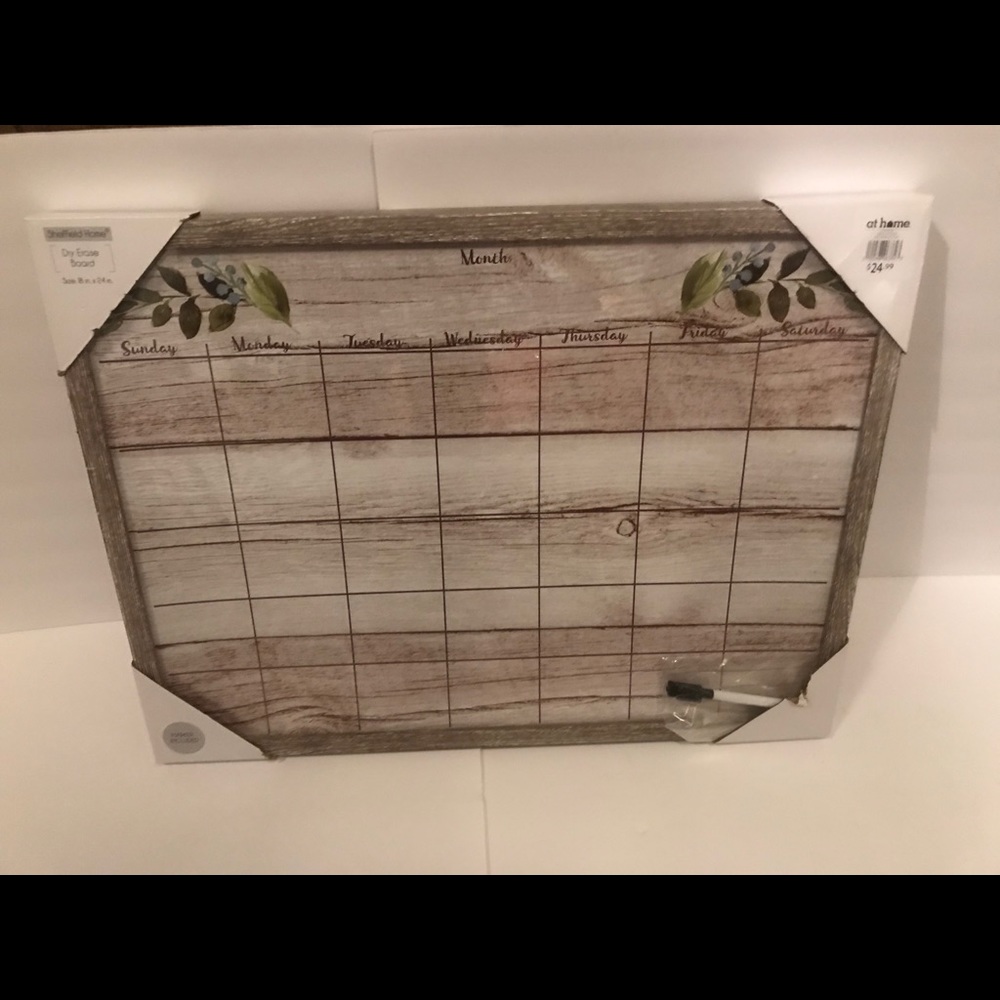 NWT Dry Erase Board Calendar